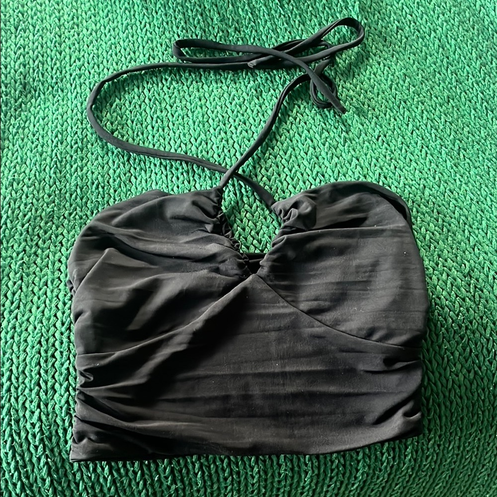 Abercrombie criss cross Black Halter Top